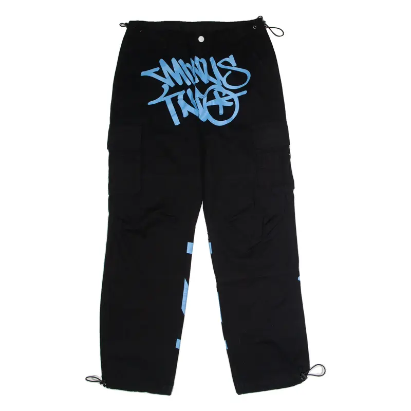 MINUS TWO Cargo Mens Trousers Black Regular Straight W32 L32