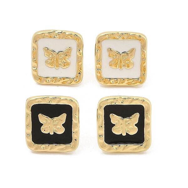 PVD Vacuum Plating Golden 304 Stainless Steel Stud Earrings for Women