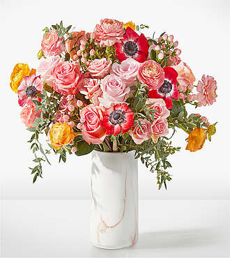 Weekends in the Hamptons Bouquet - Deluxe with Marble Vase - FedEx