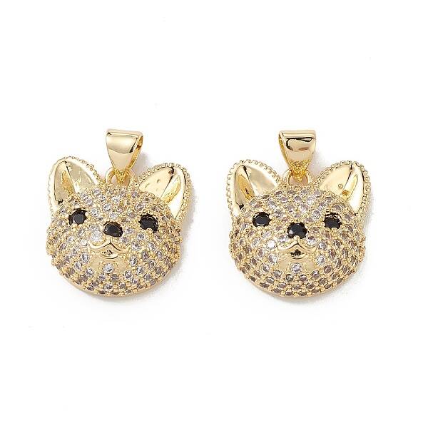 Brass Micro Pave Cubic Zirconia Pendants