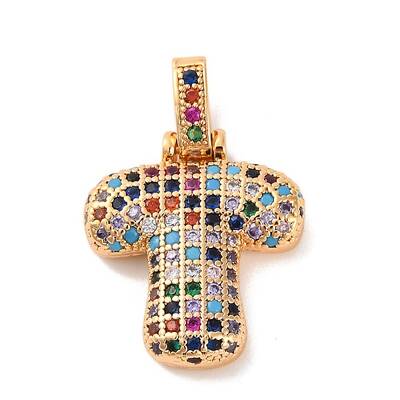 Brass Micro Pave Cubic Zirconia Pendants