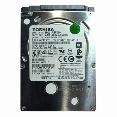 697243-004 HP 500GB 5400RPM SATA 6Gb/s 8MB Cache 2.5-Inch Hard Drive