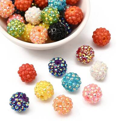 AB-Color Resin Rhinestone Beads
