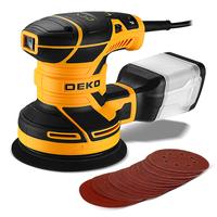 DEKOPRO Random Orbital Electric Sander with 16 Sandpapers, 14000RPM, 5-Inch, High Performance Dust Collection - For Woodworki...
