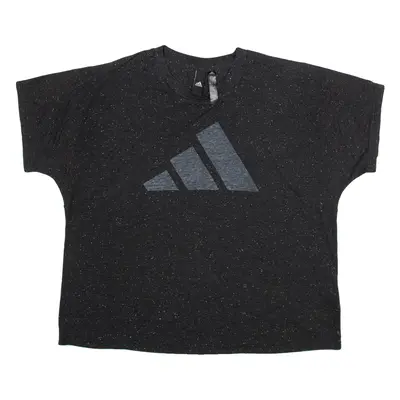 ADIDAS Womens T-Shirt Black XL