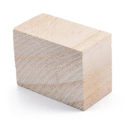Unfinished Natural Wood Block