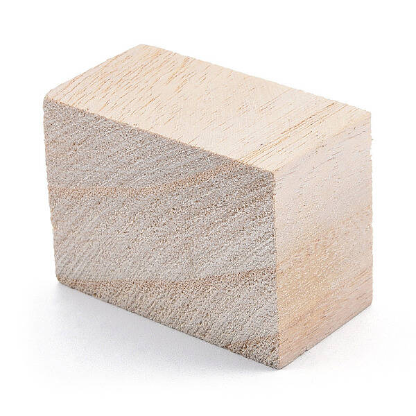 Unfinished Natural Wood Block