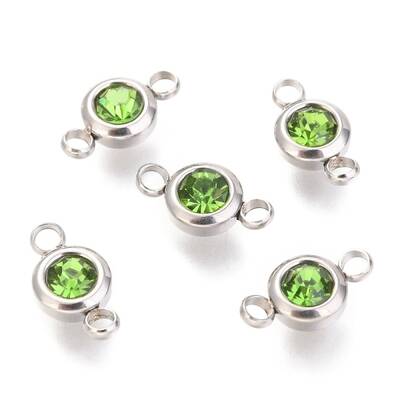 304 Stainless Steel Rhinestone Links Connectors