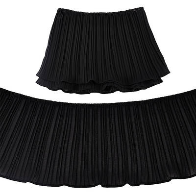 4 Yards Polyester Pleated Elastic Lace Ribbon