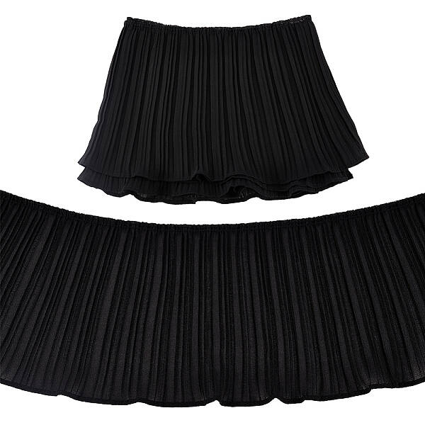4 Yards Polyester Pleated Elastic Lace Ribbon