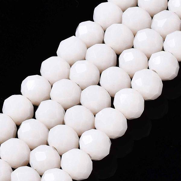 Opaque Solid Color Glass Beads Strands