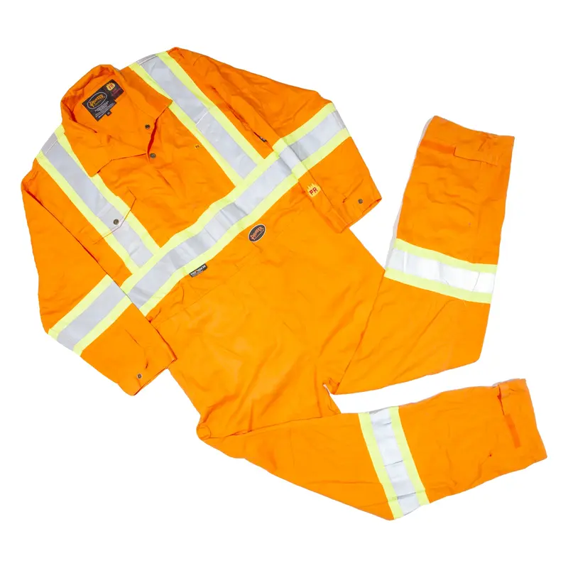 PIONEER Reflective Workwear Mens Boiler Suit Orange Relaxed XL W44 L33