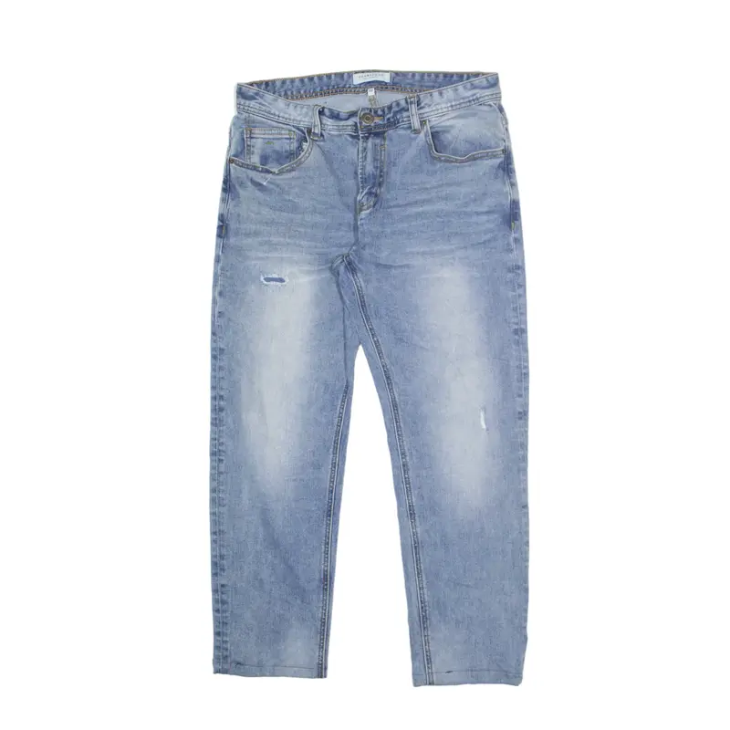 SONNY BONO Distressed Jeans Blue Denim Slim Straight Mens W32 L24