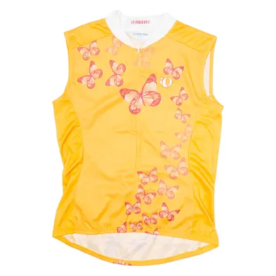 PEARL IZUMI Cycling Womens Jersey Orange Sleeveless 1/4 Zip L