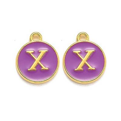 Golden Plated Alloy Enamel Charms