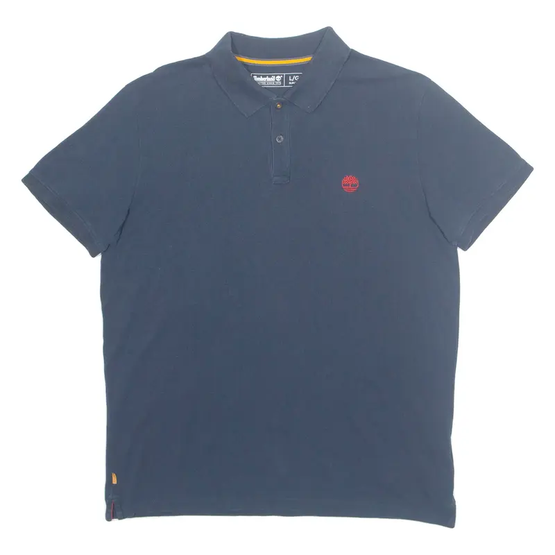 TIMBERLAND Slim Fit Mens Polo Shirt Blue L