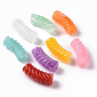 Two Tone Opaque Acrylic Beads