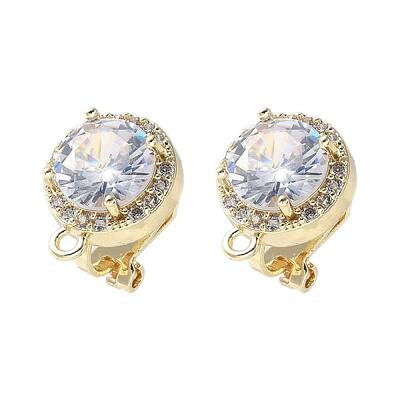 Brass Clip-on Earring Findings for Women