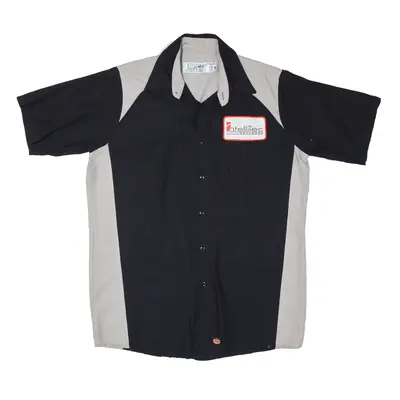 RED KAP Worker Shirt Black Short Sleeve Mens M