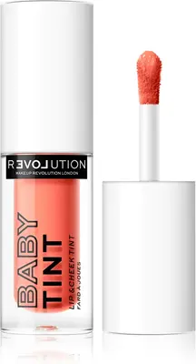 Revolution Relove Baby blush Liquid and lip gloss color Coral 1.4 ml