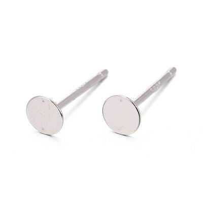 Anti-Tarnish Rhodium Plated 925 Sterling Silver Earrings Findings