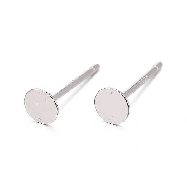 Anti-Tarnish Rhodium Plated 925 Sterling Silver Earrings Findings