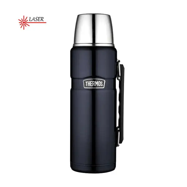 Thermos Style Bottle Thermos for drinks with handle - dark blue 1.2 l