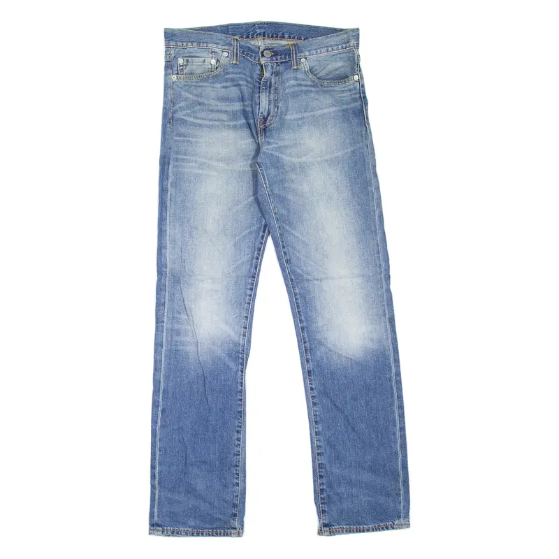 LEVI'S 504 Jeans Mens Blue Regular Straight Stone Wash W30 L32