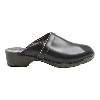 MOHEDA TOFFELN Clog Shoes Black Leather Womens UK 10