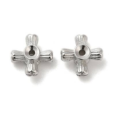Rack Plating Brass Micro Pave Cubic Zirconia Beads