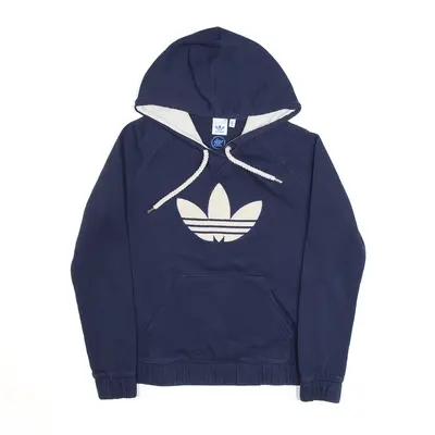 ADIDAS Sports Blue Pullover Hoodie Womens XS
