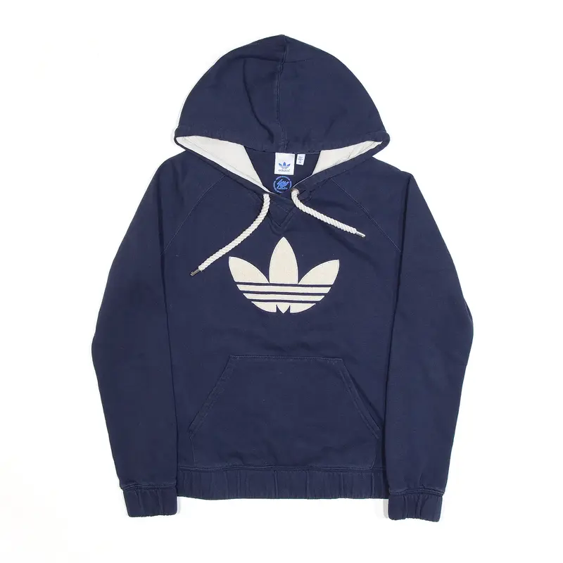 ADIDAS Sports Blue Pullover Hoodie Womens XS