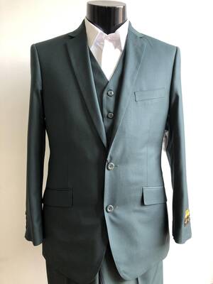 AN-2V 12-HUNTER GREEN - Mens Modern Fit Suit