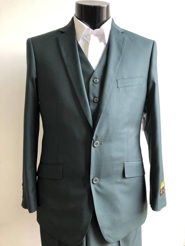 AN-2V 12-HUNTER GREEN - Mens Modern Fit Suit