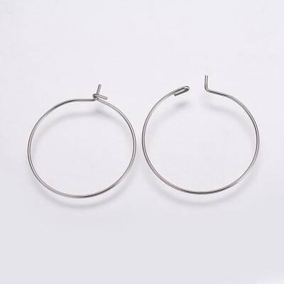 316 Surgical Stainless Steel Hoop Earrings Findings