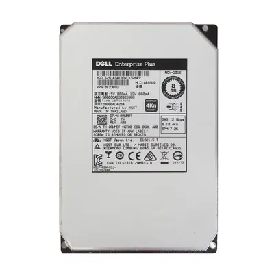 RWM9T Dell 8TB 12Gb/s SAS 7200 3.5-Inch Hard Drive