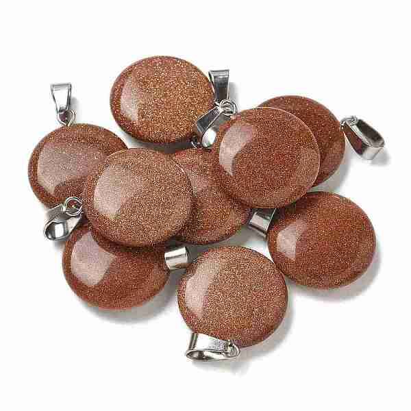 Synthetic Goldstone Pendants