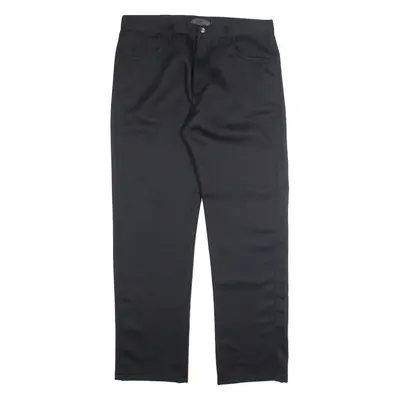 DRIVER Mens Trousers Black Regular Straight W34 L31