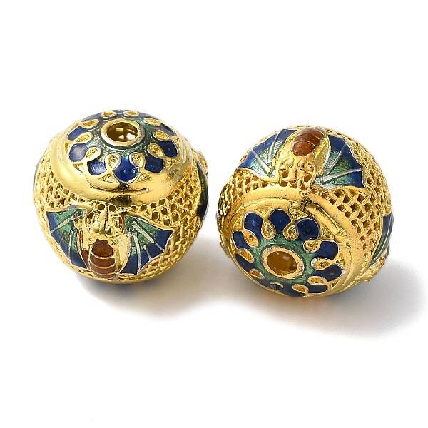 Rack Plating Brass Enamel Beads