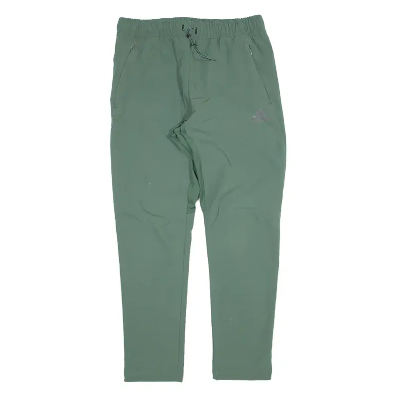 ADIDAS Mens Track Pants Green Straight L W32 L30