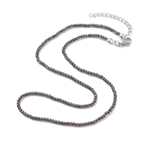 Round Glass Beaded Necklace for Women