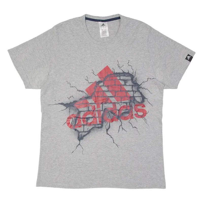 ADIDAS Brickwork Mens T-Shirt Grey L