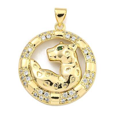 Brass Micro Pave Cubic Zirconia Pendants