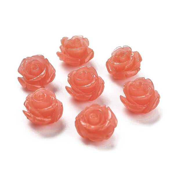 Synthetic Coral Carved Beads