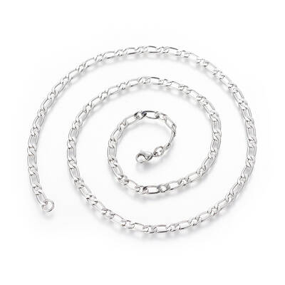 Non-Tarnish 304 Stainless Steel Figaro Chain Necklaces
