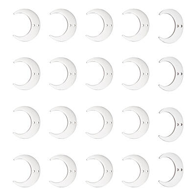 201 Stainless Steel 2-Loop Link Pendants