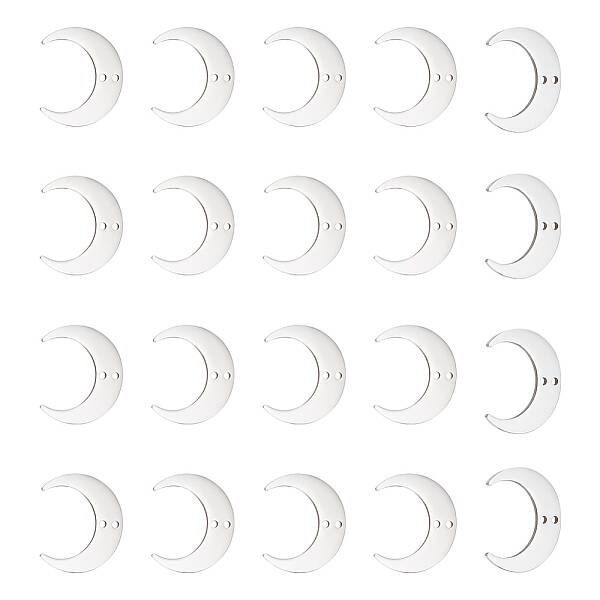 201 Stainless Steel 2-Loop Link Pendants