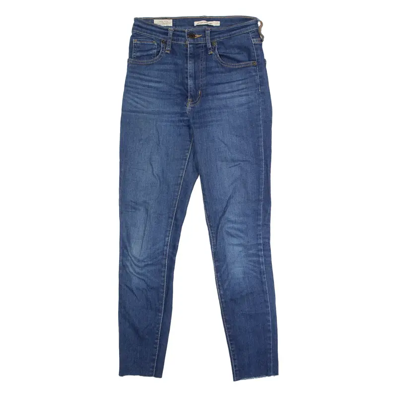 LEVI'S Mile High Super Womens Jeans Blue Regular Skinny Stone Wash W25 L25