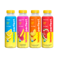 Lemon Perfect 4-Flavor Variety Pack, Organic, Zero Sugar, Flavored Lemon Water, Vitamin C, 15.2 fl oz Bottles (12-Pack) Bever...