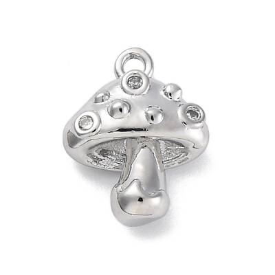 Brass Micro Pave Cubic Zirconia Pendants
